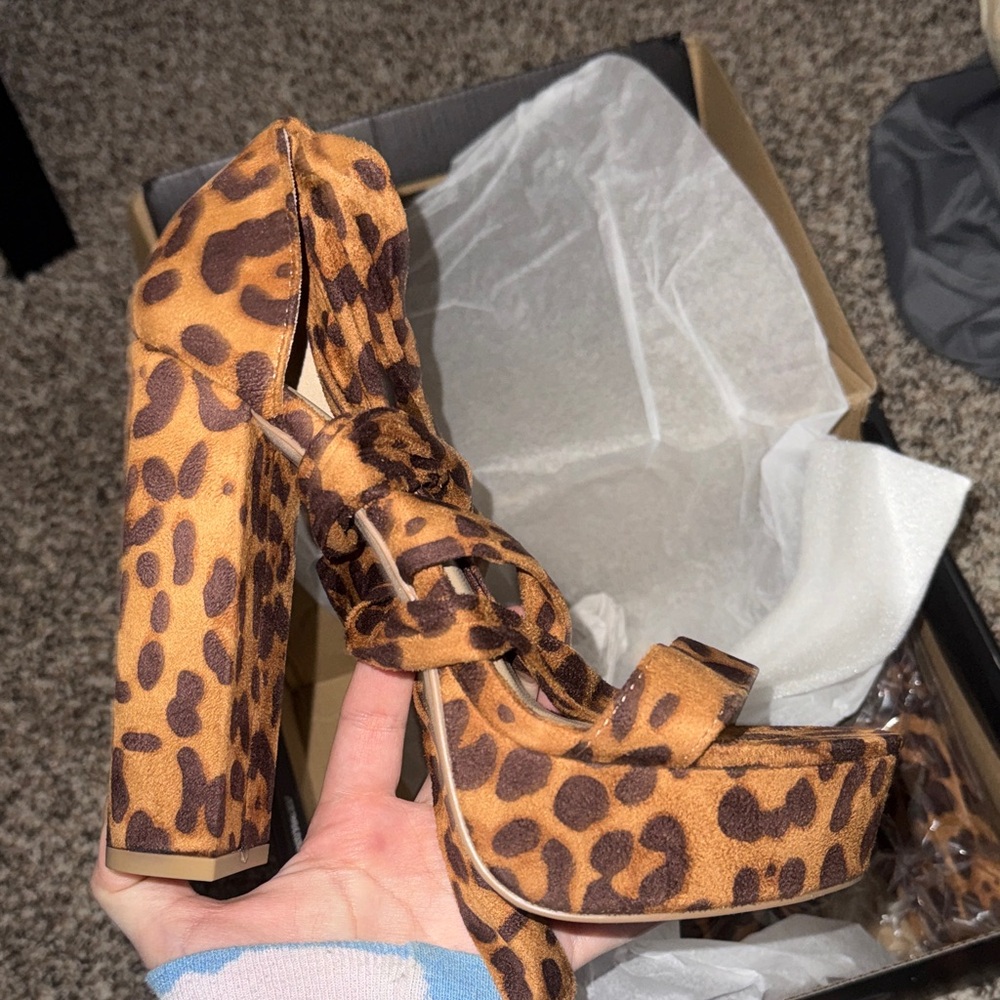 Leopard Print Platform Heels